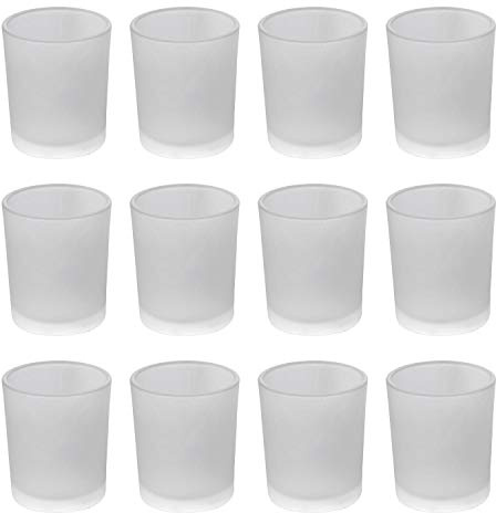 Sandra Rich 12er Set Teelichthalter Gläser Promo Frosted H. 6,6cm D. 5,5cm