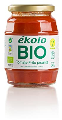 Ekolo Tomate Frito Casero Picante Ecológico, 6 Tarros * 340G 6 Unidades 1980 ml
