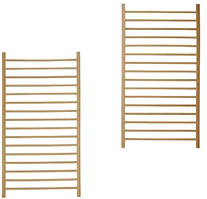 goodsforbusiness GmbH 2 Dekoleitern Farbe Ahorn Kleiderständer Verkaufsständer Dekoständer Garderobe Handtuchhalter | Leiter für Kleidung und Accessoires