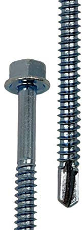 DOJA Industrial | Viti Autofilettanti Testa Esagonale Senza Rondella | Misura: 6,3 x 50 | 75 Pezzi | Zincato | Uso: Lastre Ondulate, Lamiera Tetto | Compatibile: Ferro, Alluminio, Legno, Acciaio