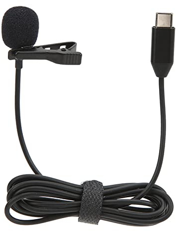 Lavalier-mikrofon, Typ C Hifi-ljudklipp på Lapelmikrofonbrusreducerande Rundstrålande Mikrofon, för Insta360 ONE R, för Smartphones med USB C