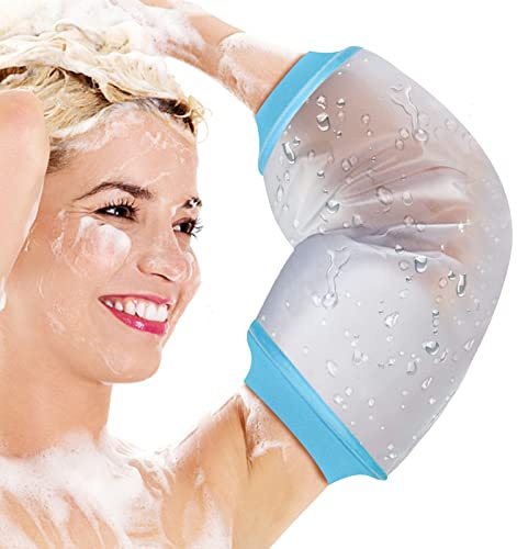 SUPERNIGHT Copertura impermeabile in ghisa per doccia, Coperture di linea PICC per la parte superiore del braccio, Protezione per maniche a fasciatura impermeabile riutilizzabile per gomito