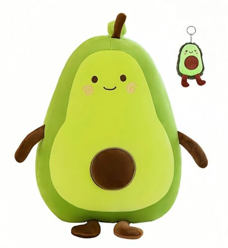 FSRONGXI Avocado Plush Pillow Toy, Cute Plushies Soft Toys for Girls Boys, Fruit Stuffed Plushie Gifts for Christmas Birthday Valentine's 30cm