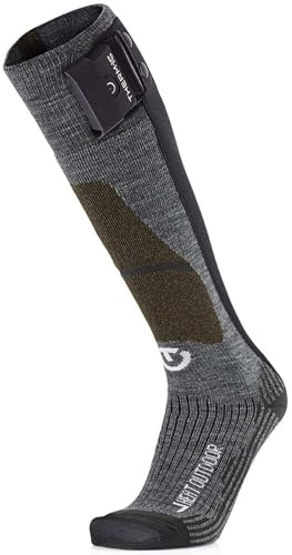 Therm-ic Unisex Powersocks Heat Fusion Outdoor - Varm anpassad multiaktivitet vintersport skidåkning uppvärmda strumpor (endast strumpor), gRÖN, 39-41