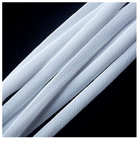 ADJAN Kabelschlauch Reine Farbe isolierte Zopfhülle Enge Haustierdrahte expandierbare Kabelhülse flammhemmende Nylon geflochtene Mesh-Röhre (Color : White, Size : 50M-8mm)