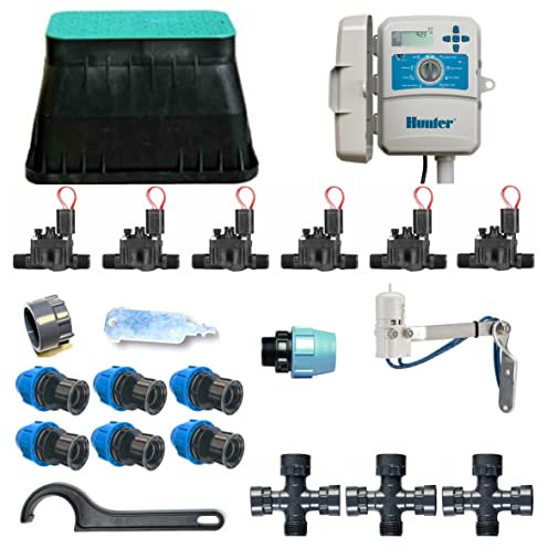 Kit irrigazione giardino Prato Erboso conponentistica Hunter a 6 stazioni