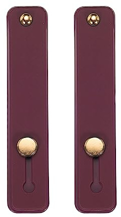 sourcing map 2Pcs Phone Loop Finger Holder Silicone Phone Strap Grip Holder Cell Phone Grip Stand for Most Smartphones Dark Red