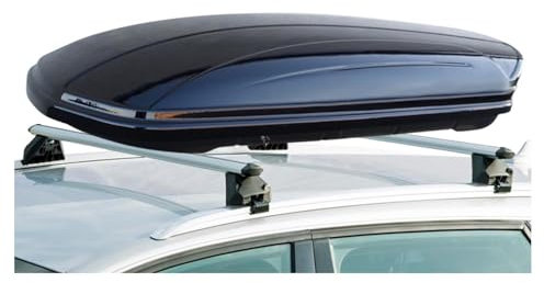 Dachbox VDPMAA320 320 Liter abschließbar schwarz + Alu Relingträger VDP CRV120A kompatibel mit BMW X3 (G01) 5 Türer ab 2018 anliegende Reling