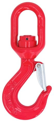 Uadme 2Ton Heavy Duty Lifting Hook with Safety Latch, Industrial Grade Alloy Steel Engine Crane Swivel Eye Hooks, Hoist Rigging Hook for Factory Lifting, Harbor Lifting, Construction Engineering etc