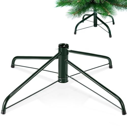 Namalu Faltbarer Weihnachtsbaumständer Weihnachtsbaum Halter Künstlicher Baumersatzständer aus Metall Christbaumständer Weihnachtsbaumbasis Tannenbaumständer für Weihnachts Feierdekoration(60 cm,Grün)