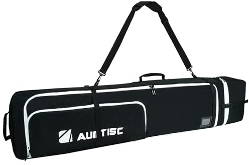 AUMTISC Snowboard Bag, Padded Ski Bag with Internal Waterproof Lining, Adjustable Shoulder Straps, Fits 155cm-180cm Snowboard and Skis