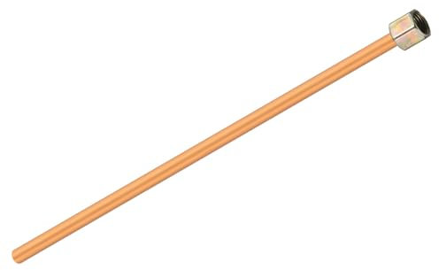 sourcing map Air Compressor Exhaust Tube, 3/8 Thread Dia 8 Length Hex Nut Aluminum Tube Air Tube Compressor Hardware Accessories Replacement Parts(Flat&Flared Mouth)