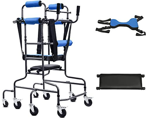 Gehhilfen mit 8 Rädern für Senioren, Stand-Up-Rollator, hohe Gehhilfe mit Rollfunktion, Steh-Gehhilfe für Erwachsene zum Training und zur Unterstützung der unteren Extremitäten, aufrechter G
