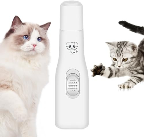 Uhngw Krallenschneider für Hunde, Elektrischer Krallenschleifer für Haustiere,Professionelle Katzen-Nagelknipser, batteriebetrieben - Leiser Krallenschneider für Katzen, professioneller