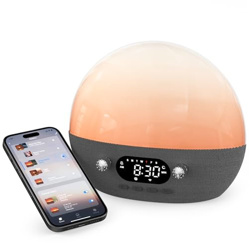 Dekala Ruido Blanco, Máquina de 11 Sonidos Blanco con Luz Nocturna, Control de Aplicación, Wake-up Light para Dormir para Bebés, Adultos