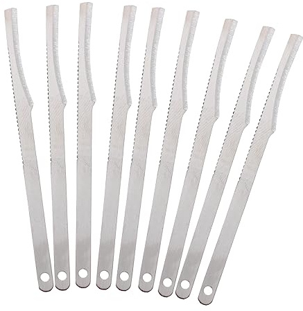 Raspador de Piel Muerta de Acero Inoxidable para Pedicura 10 Piezas | Cuchilla para Quitar Callos Pies, Portátil y Ligero, Acabado Plata para Uso Manual