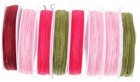 AKOOSY 8rollen Chinlonfaden Für Schmuckherstellung Bastel-chinlonfaden Perlenfaden Farbiger Chinlonfaden Zur Schmuckherstellung Flexibel Zufällige Farbe