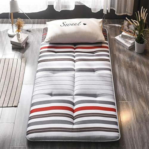 Futon-matratze Bodenmatratze Roll Up Gästematratze Bodenbett Tragbare Campingmatratze Matratzenauflage Verdicken Isomatte Einzelne Doppel-studentenmatratze, E, 120 * 200CM