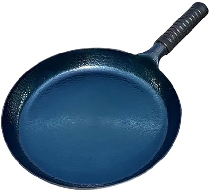 Sartén de hierro forjado a mano de 28 cm, utensilios de cocina duraderos no tóxicos para un perfecto salteado, ideal para chefs caseros y entusiastas culinarios