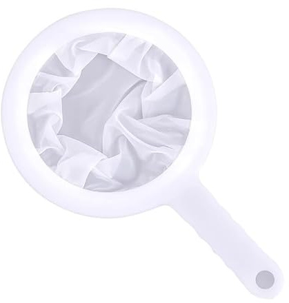 1 Piece Plastic Nylon Fine Mesh Strainer – 200 Mesh Ultra-Fine Sieve – Non-Slip Handle – Comfortable Food Strainer for Coffee, Jam, Juice, Soy Milk, Fruits, Vegetables, Milk – Small Strainer