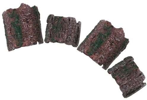 HOODANCOS 4 St reptilgrotta Reptile Cave Reptil som gömmer grottan ödla skydd reptil gömställe orm som gömmer sig akvarielandskapsdekoration PVC