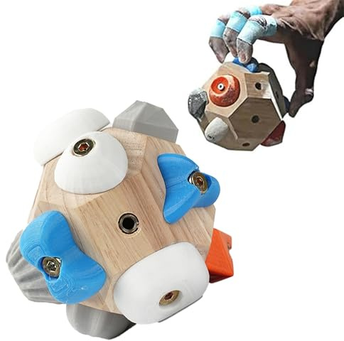 HiSnug Handgefertigter Boulder Block aus Holz, 3D Fingertrainer, Klettern, Allgemeiner Griffkrafttrainer, 11 * 11 * 11 cm