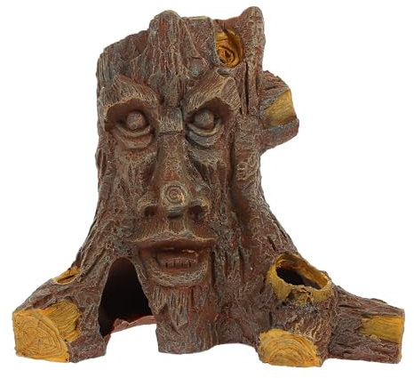 MUELODSIC Reptilienversteck und Tageslichtreduzierung aus Kunstharz mit Baumhöhle Sicheres Versteck für Reptilien Terrarium und Krabbeltier Kasten