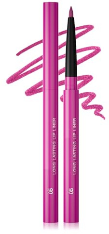Lipliner vattentät, rosa läppkonturpenna, 3D-effekt läppfoder matta, högpigmenterad och smidig läppstift, fuktgivande rosa läppstift, konturera dina läppar, precisionsspets