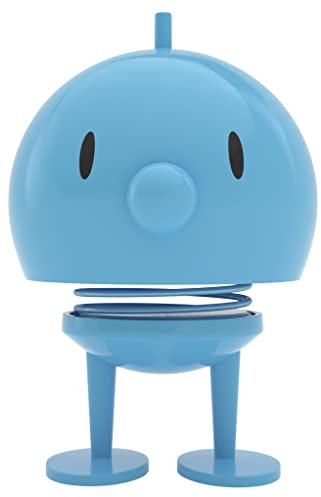 Hoptimist Bumble Wackelfigur & Glücksbringer, Skandinavische Deko Figuren für Wohnzimmer, Schreibtisch, Büro, Bürodeko & Lustige Kleine Geschenke, 10 x 10 x 15 cm, Large, Türkis