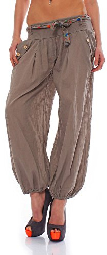 ZARMEXX Pantaloni Harem Bloomers con Pantaloni Harem Cintura Colori Chiari Palloncino Pantaloni Pantaloni aladino Harem Pantaloni Pantaloni Estivi Yoga One Size