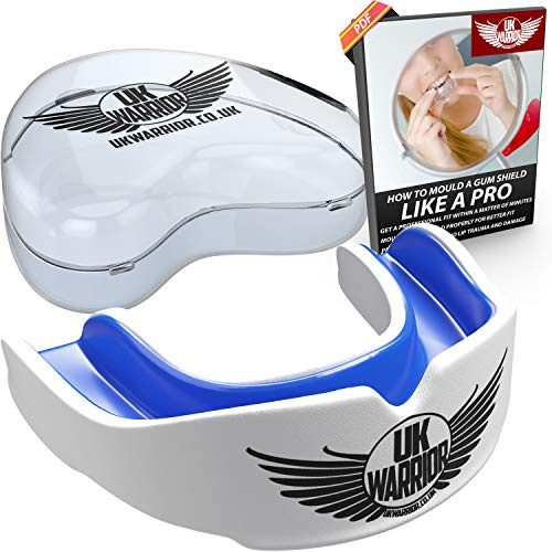 UK Warrior Kids Gum Shield, Junior Mouthguard for Rugby, Boxing, Hockey, Karate, Judo Custom Fit Mouth Guard for Boys & Girls