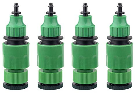 BeGrit 4pz Acqua Giunto Giardino per Tubi 8/11mm o 4/7mm Connettore Tubo Adattatore Irrigazione Raccordi per Tubi Flessibili per Rubinetto per Prato Giardino Patio Serra Piscina Nebbia, Verde