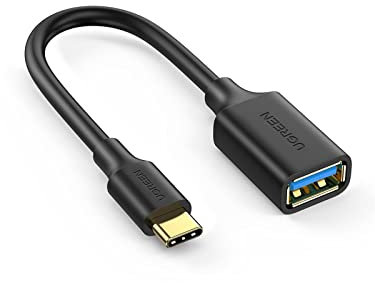 UGREEN 10Gbps USB C to USB Adaptor OTG Cable Type C Male to USB 3.2 Female Compatible with Thunderbolt 3, iPhone 15/16, MacBook, iPad Pro/Air, Galaxy S23, Huawei P70, Dell XPS 13 and More