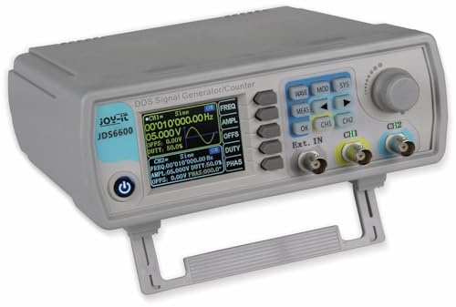 JoY-It Jds6600 Funktionsgenerator Netzbetrieben 0 Hz - 60 Mhz 2-Kanal Sinus, Dreieck, Rechteck, Puls, Rauschen, Lorentzkurve (jT-Jds6600)
