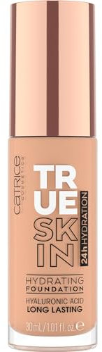 Catrice True Skin Hydrating Foundation, Nr. 030, Nude, feuchtigkeitsspendend, langanhaltend, natürlich, vegan, ohne Alkohol, ohne Parabene, ohne Mikroplastikpartikel, 1er Pack (30ml)
