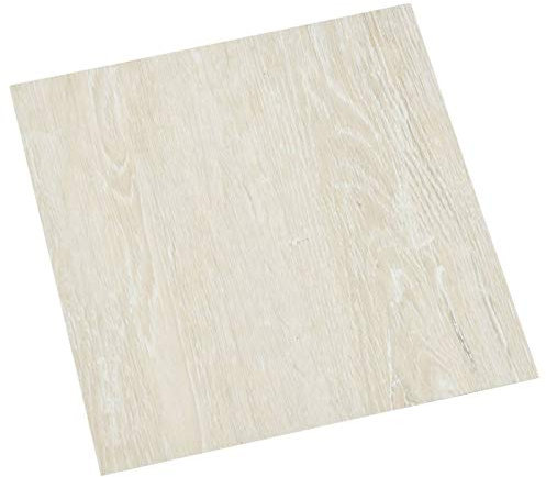 Tidyard 55 STK. PVC-Fliesen Selbstklebend Vinyl-Fliesen Bodenbelag Vinylboden Laminat Dielen Laminatboden Fußboden 5,11 m² Creme