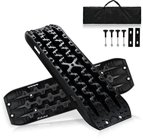 Daromigo 2 ayudas de arranque con bolsa de almacenamiento y herramientas de montaje, placas de arena todoterreno, tabla de recuperación offroad, alfombrilla de tracción de plástico, 10T de carga, para