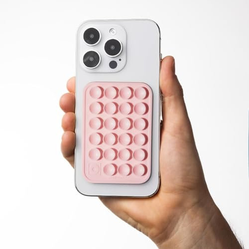 onedotleft Support de téléphone portable à ventouse en silicone | antidérapant | autocollant | pour tous les téléphones portables courants iPhone et Android | Gadget pour téléphone portable (rose