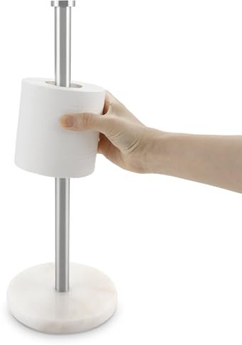 KES Free Standing Toilet Roll Holder Bathroom Toilet Paper Holder Stand with Marble Base for 3 Rolls Stainless Steel Brushed Finish, BPS202S39-2