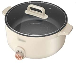 ANSNOW Pentola Elettrica 6L, Pentola Rapida per Noodle, Pentola Elettrica Portatile Regolabile per Cucina, Rivestimento Antiaderente, Pentola Shabu Shabu