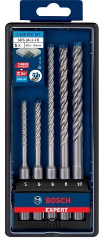 Bosch Set di punte foranti SDS plus-7X EXPERT 5/6/6/8/10 mm per martelli perforatori