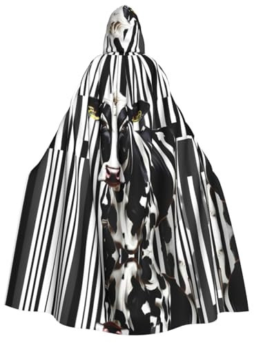 Bkdogkt Capa suave con estampado de vaca lechera negra y blanca para adultos, para fiestas, cosplay, fiestas temáticas