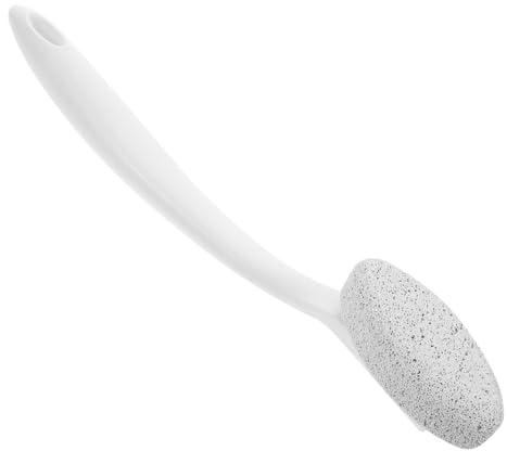 IWOWHERO Hornhautfeile Fuß mit Langem Griff zur Effektiven Entfernung Abgestorbener Haut Ergonomischer Abs Stein Komfortabel zu Halten für Fußpflege zu Hause und Salon