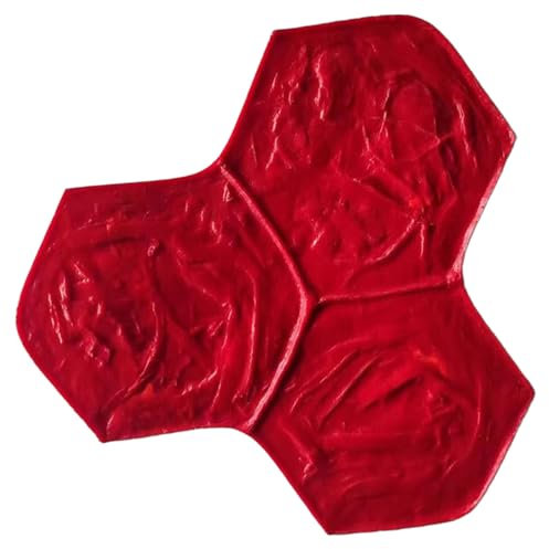Moldes Hormigon Impreso Sellos de Hormigón con Textura de Pizarra y Roca Realista, Tapete de Hormigón Sin Costuras, Molde de Sello para Pavimento para Imprimir en Aceras de Cemento(A-51cm(20),3pcs)