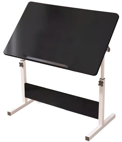 Mesa de dibujo ajustable para artistas, escritorio de computadora de oficina en casa con altura y ángulo ajustables
