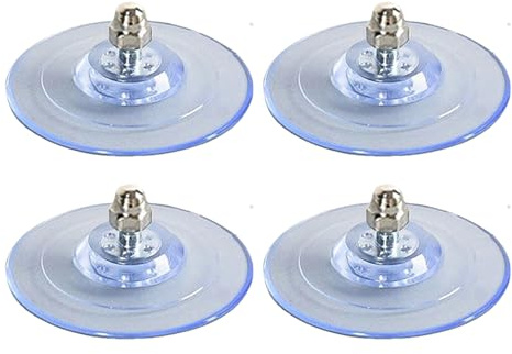 Cat Bed Suction Cups – 4 Pack Replacement Kit, PVC Clear Sucker Pads with Screws, Secure Grip Design, Strong Hold, Supports Up to 20kg, Easy Mount | Suction Cups for Cat Window Hammock Perch Seat