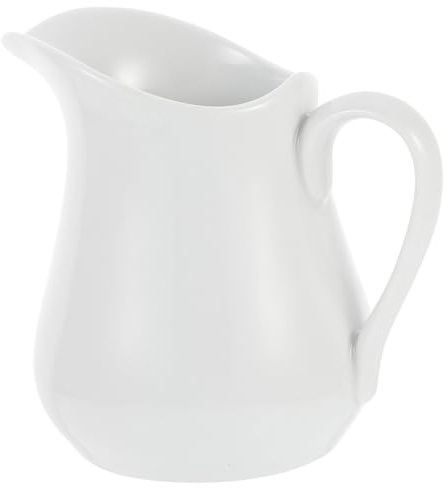 SMASOLO Jarra para Crema y Salsa de Cerámica 450 Ml con Asa Ergonómica, Diseño Práctico y Duradero, Adecuado para Servir Aderezos y Bebidas Calientes el Hogar y Restaurantes