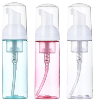 60 ml/20 oz skumpumpflaskor, 3 stycken tomma reseskumdispenser, påfyllningsbar pumpdispenser för ögonfransschampo, tvål, ansiktsrengöring, bärbar mini skumdispenser set