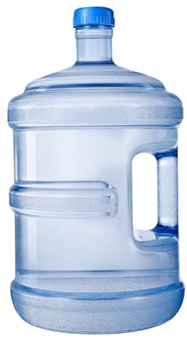 Hperu Contenitore per l'acqua Borraccia in plastica da 7, 5 litri senza BPA con tappi a vite e maniglia integrata per campeggio, escursionismo, esterno, bottiglia con dispenser