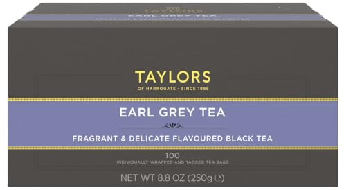 Taylors of Harrogate Earl Grey Tea, 100 Tea Bags (Pack of 1, Total 100 Teabags)